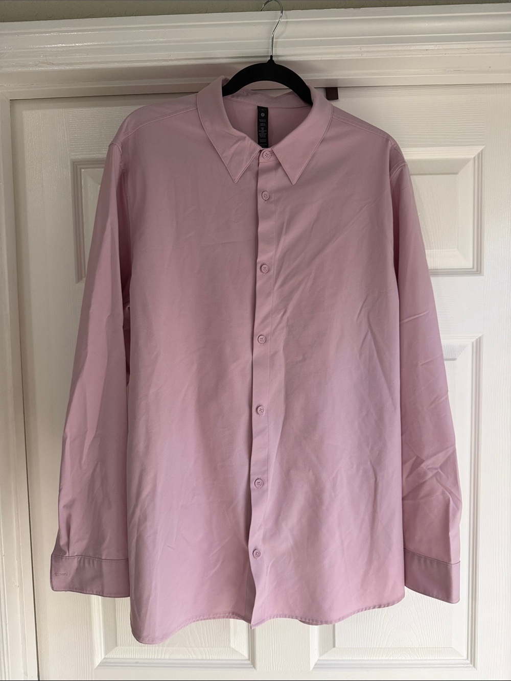 lululemon athletica Men's Light Pink Button-Up Dress Shirt